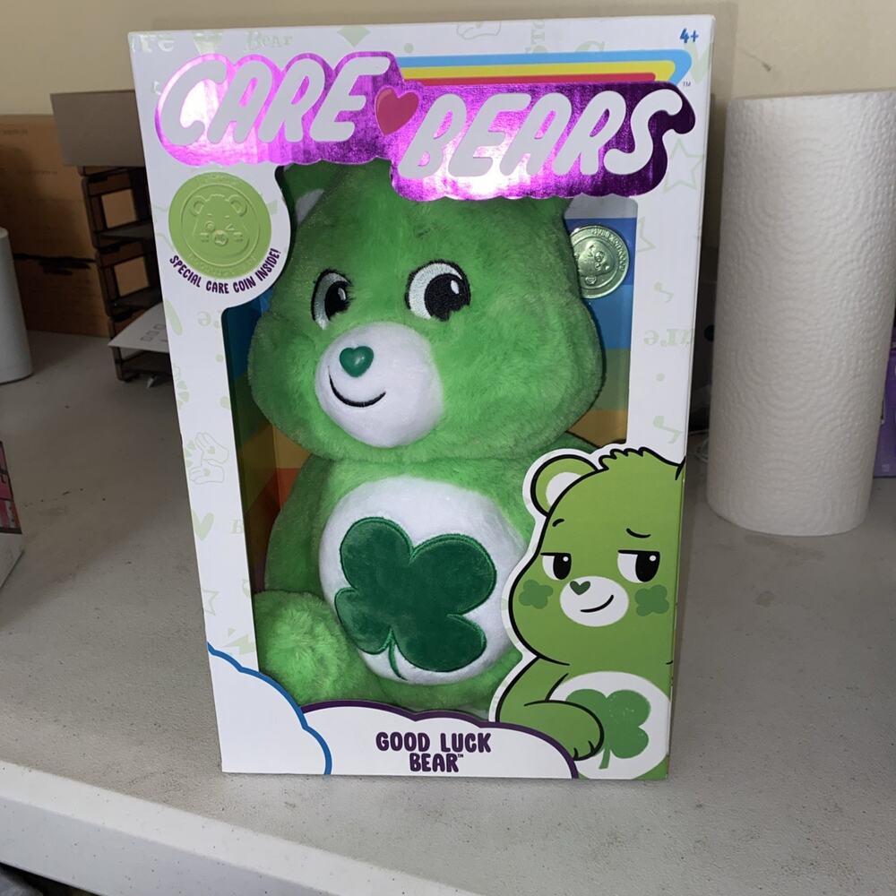 Care Bears Good Luck Bear 14" Plush Toy Green